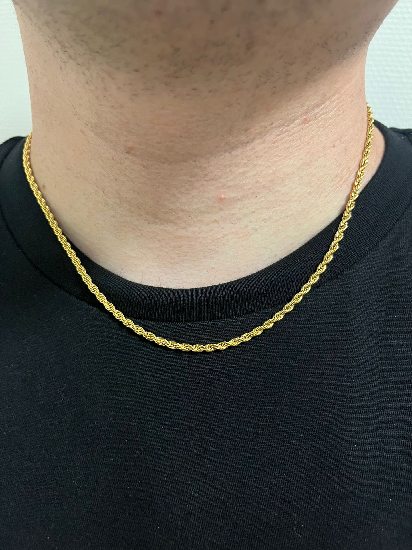 3MM Gouden Rope Ketting 18K