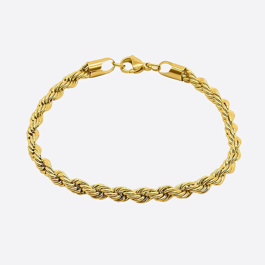 5MM Gouden Rope Armband 18K